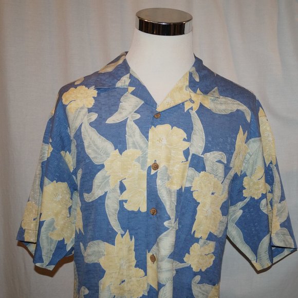 TOMMY BAHAMA 100% Silk Hawaiian Tropical Floral - Picture 2 of 9